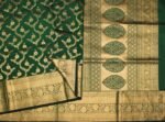 Pavithram Soft Silk Saree Bottle Green