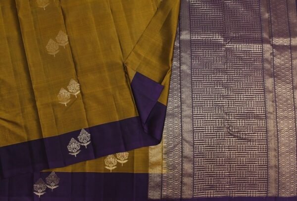 Pavithram Soft Silk Saree in Golden brown