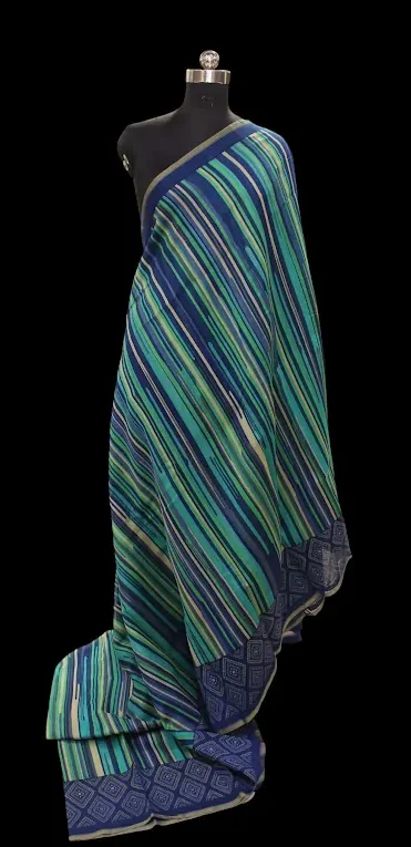 Pure Chanderi Silk In Multi Color Saree With Bandhani Print