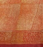 Rust Orange Pure Tussar Silk Saree