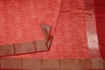 Scarlet Red Chanderi Cotton Saree
