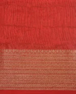 Scarlet Red Chanderi Cotton Saree