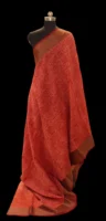 Scarlet Red Chanderi Cotton Saree