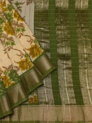 Semi-Chanderi-Saree-in-Beige-Cream-and-Light-Green-with-Floral-Prints-3-scaled-1.jpg