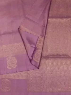 Signature Lavender Soft Silk Saree In CloseUp