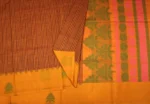 Multicolor Kovai Cotton Saree In Vibrant Orange And Purple
