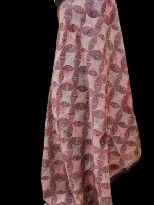 Beige Pure Chanderi Cotton Saree