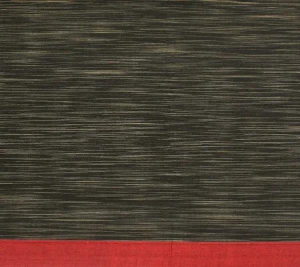 Pure Handloom Kovai Cotton Saree In Black With Beige