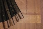 Handloom Pure Soft Silk Saree In Black With Contrast Border