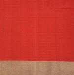 Pure Soft Silk Saree In Birch Black With Red Pallu