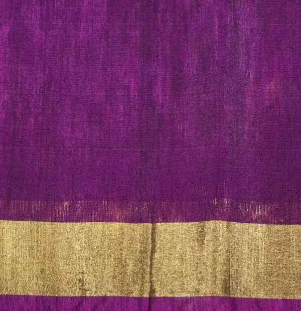 Handloom Blue Pochampally Silk Cotton Saree with Lehariya Ikat Designs