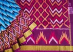 Handloom Blue Pochampally Silk Cotton Saree with Lehariya Ikat Designs