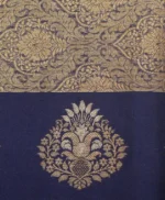Semi Chanderi Saree In Checks Pattern