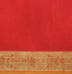 Pure Kovai Cotton Saree In Chilly Red With Tree Motifs