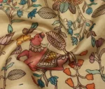 Tissue Linen Saree In Cream Beige