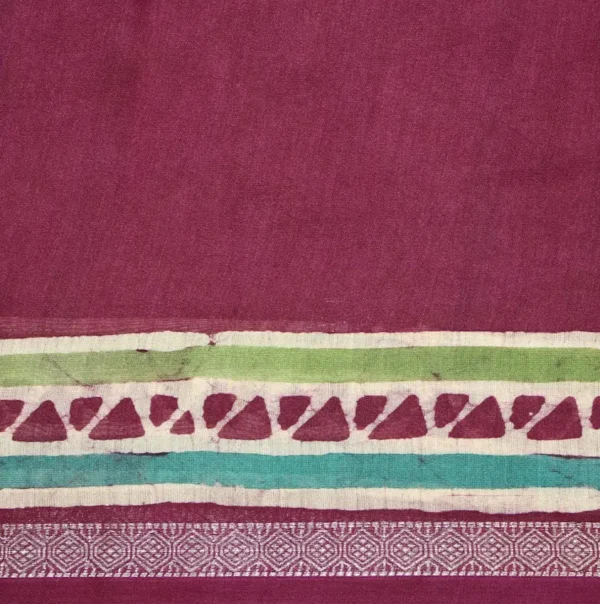 Pure Cream Chanderi Cotton Saree