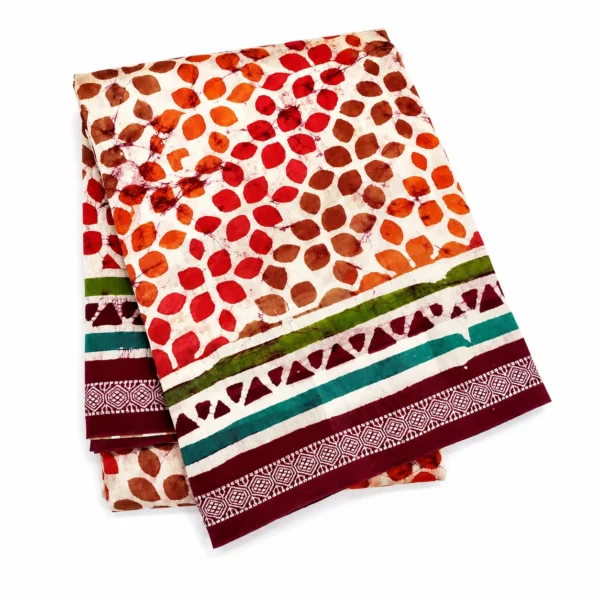 Pure Cream Chanderi Cotton Saree