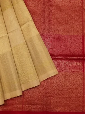 Pure Silk Cotton Saree In Cream White