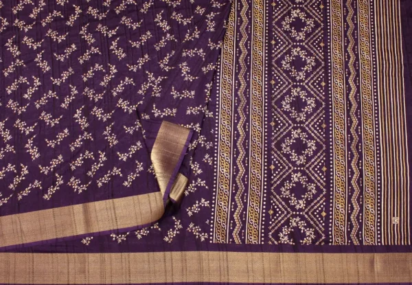 Dola Silk Saree In Dark Purple