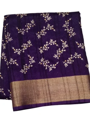 Dola Silk Saree In Dark Purple
