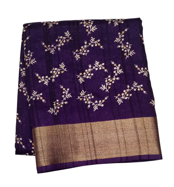 Dola Silk Saree In Dark Purple