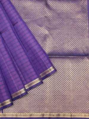Pure Handloom Soft Silk Saree In Dark Purple Shade