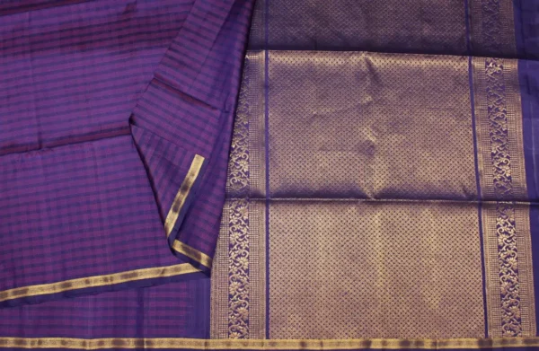 Pure Handloom Soft Silk Saree In Dark Purple Shade