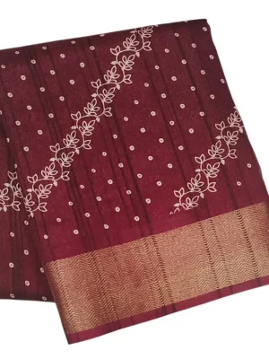 Dola Silk Saree In Deep Burgundy