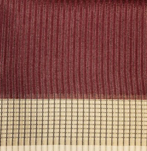Semi Tussar Saree In Deep Burgundy