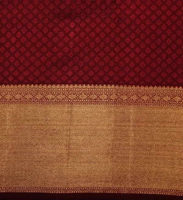 Brocade Bridal Soft Silk Saree In Deep Maroon