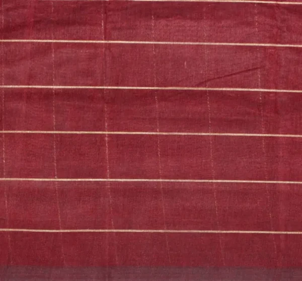 Pure Handloom Kovai Cotton Saree In Deep Maroon