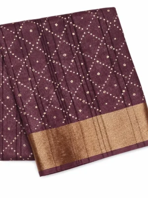 Dola Silk Saree In Deep Purple