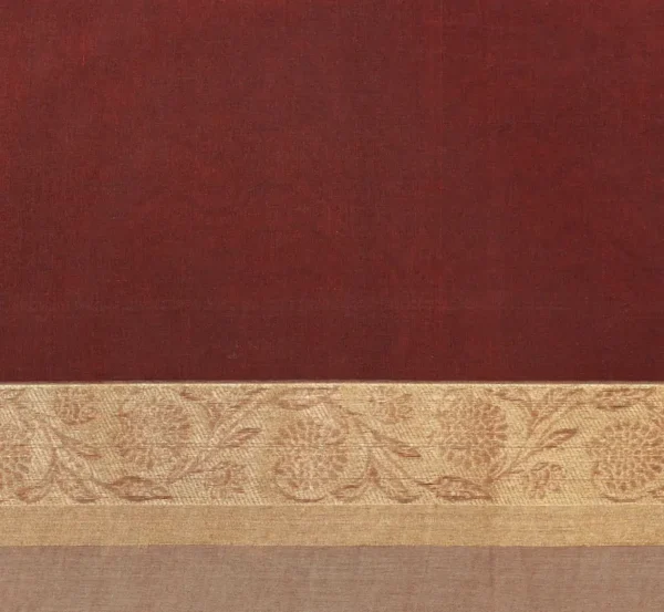 Pure Handloom Kovai Cotton Saree In Deep Wine