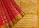 Pure Handloom Soft Silk Saree In Dual Red Shade Neli Design