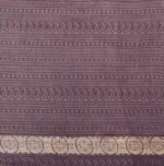 Pure Chanderi Cotton Saree In Dusty Lavender