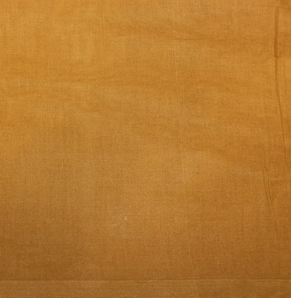 Pure Kovai Cotton saree In Mustard Yellow With Borderless