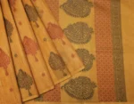 Pure Kovai Cotton saree In Mustard Yellow With Borderless