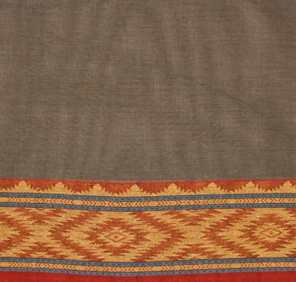 Handloom Pure Kovai Cotton Saree In Grey Shade