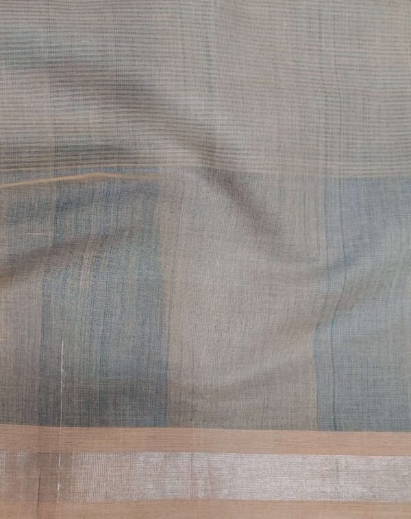 Handloom Pure Cotton Saree in Sky Blue