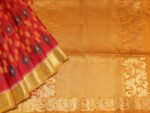 Red Handloom Soft Silk Saree Pochampally