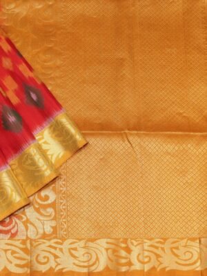 Red Handloom Soft Silk Saree Pochampally