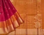 Maroon Soft Silk Saree with Annapakshi Buttas and Zari Pallu