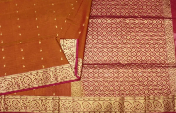 Pure Silk Cotton Saree In Honey Shade