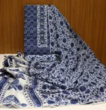 Pure Cotton Indigo Blue Unstitched Salwar Material