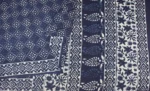 Indigo Blue Mulmul Cotton Saree
