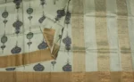 Pure Tussar Silk Saree In Ivory Biege