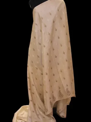 Semi Tussar Saree In Ivroy Cream Shade