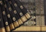 Pure Handloom Signature Soft Silk Saree In Jet Black