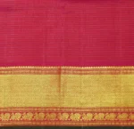 Dark Rani Pink Kanchivaram Saree with Rich Checkered Zari Elegance