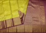 Brocade Bridal Soft Silk Saree In Lime Green
